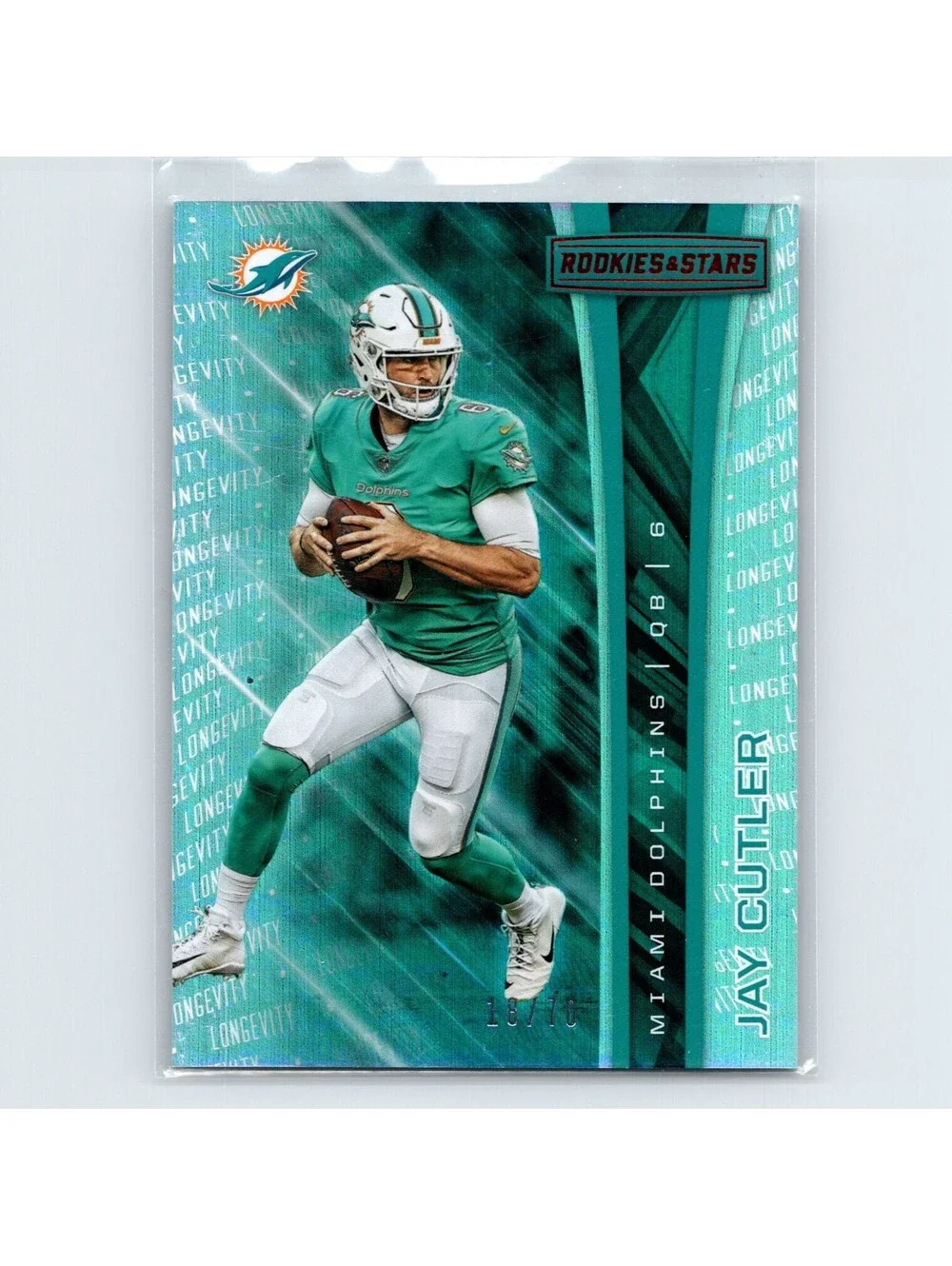 2017 Panini Rookies & Stars Jay Cutler #149 Longevity #/70 Miami Dolphins